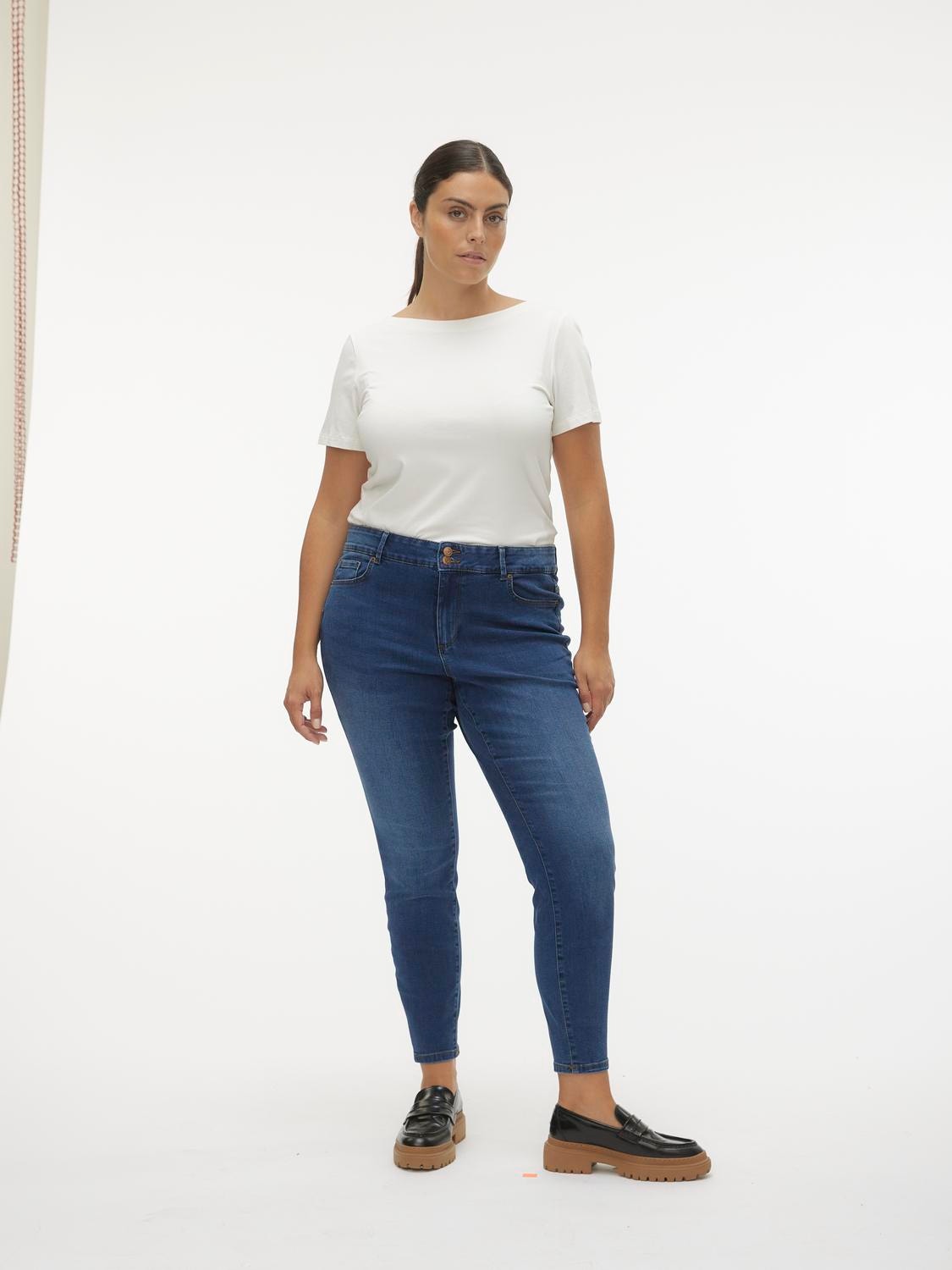 Vero Moda VMCSOPHIA Slim Fit Jeans -Dark Blue Denim - 10295005