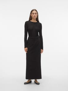 Vero Moda VMGABRIELLE High waist Long Skirt -Black - 10295038