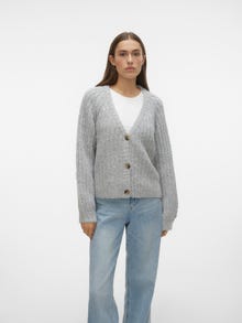 Vero Moda VMGENEVA Knit Cardigan -Light Grey Melange - 10295059