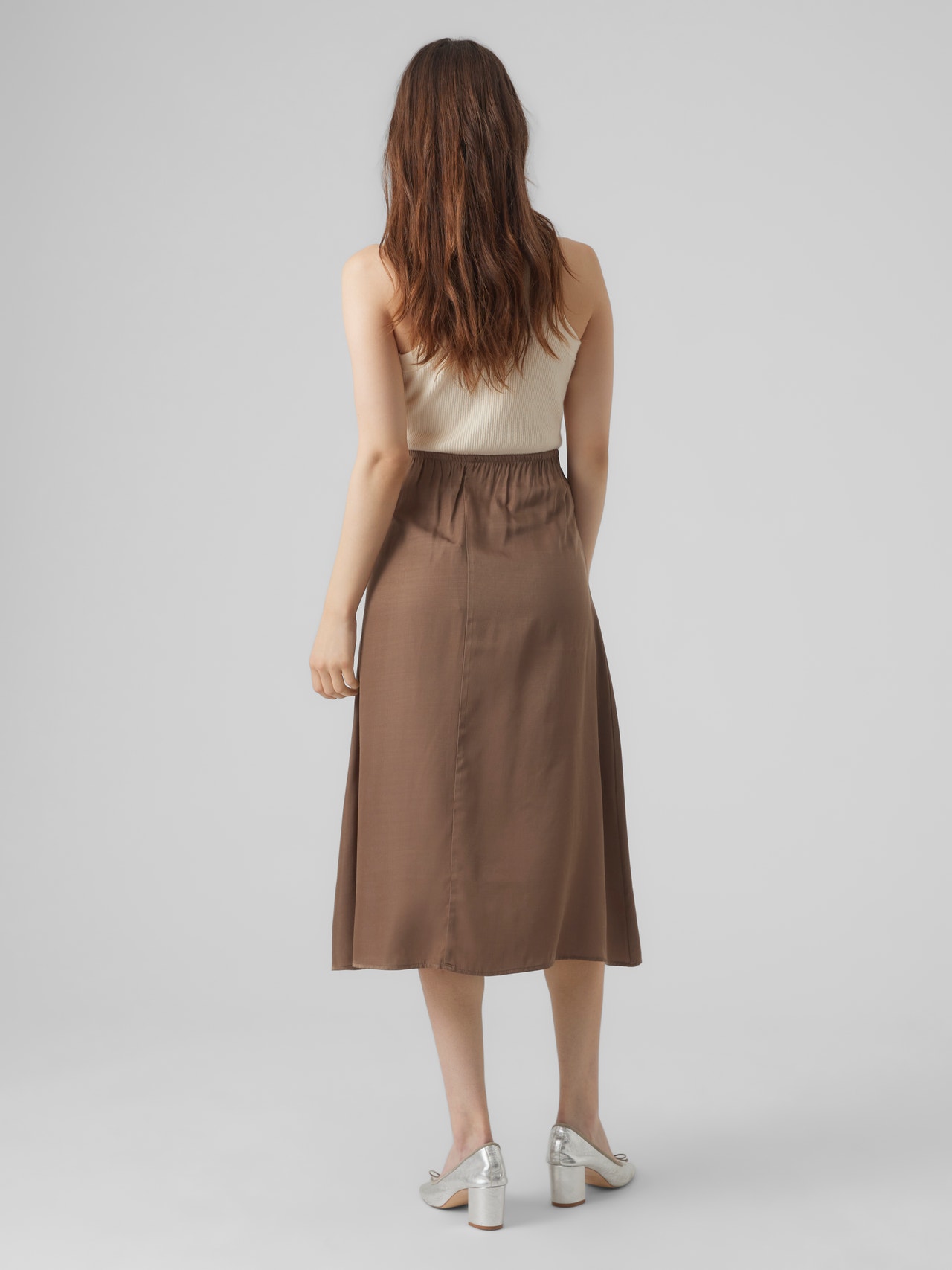 Vero Moda VMINA Midi skirt -Brown Lentil - 10295151