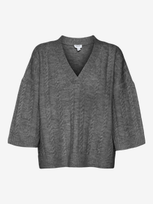 Vero Moda VMGEMMA Pullover -Medium Grey Melange - 10295167