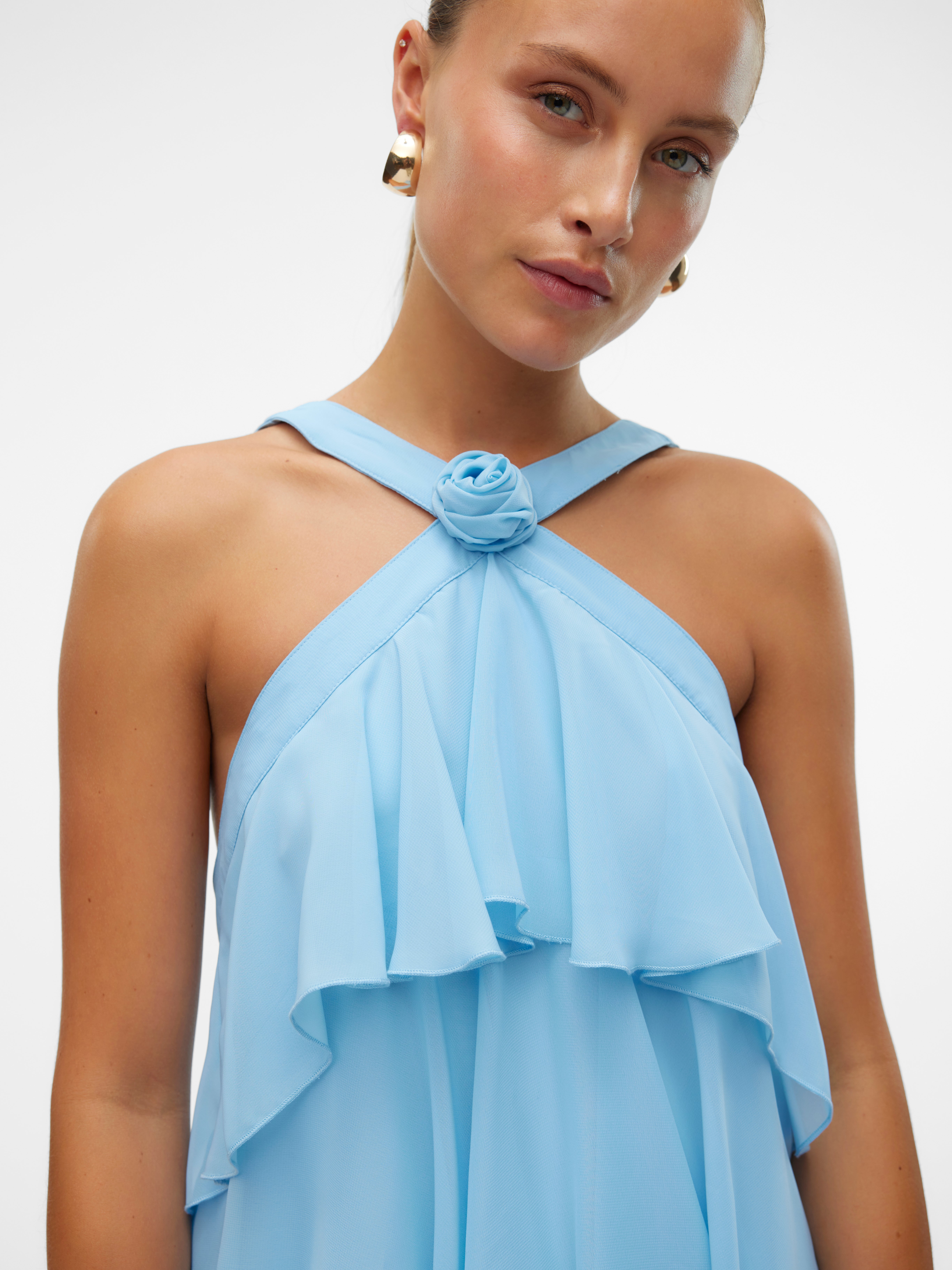 VMFELICIA Long dress | Light Blue | Vero Moda VMFELICIA Long dress | Light Blue | Vero Moda