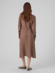 Vero Moda VMDEBBY Sukienka midi -Brown Lentil - 10295296