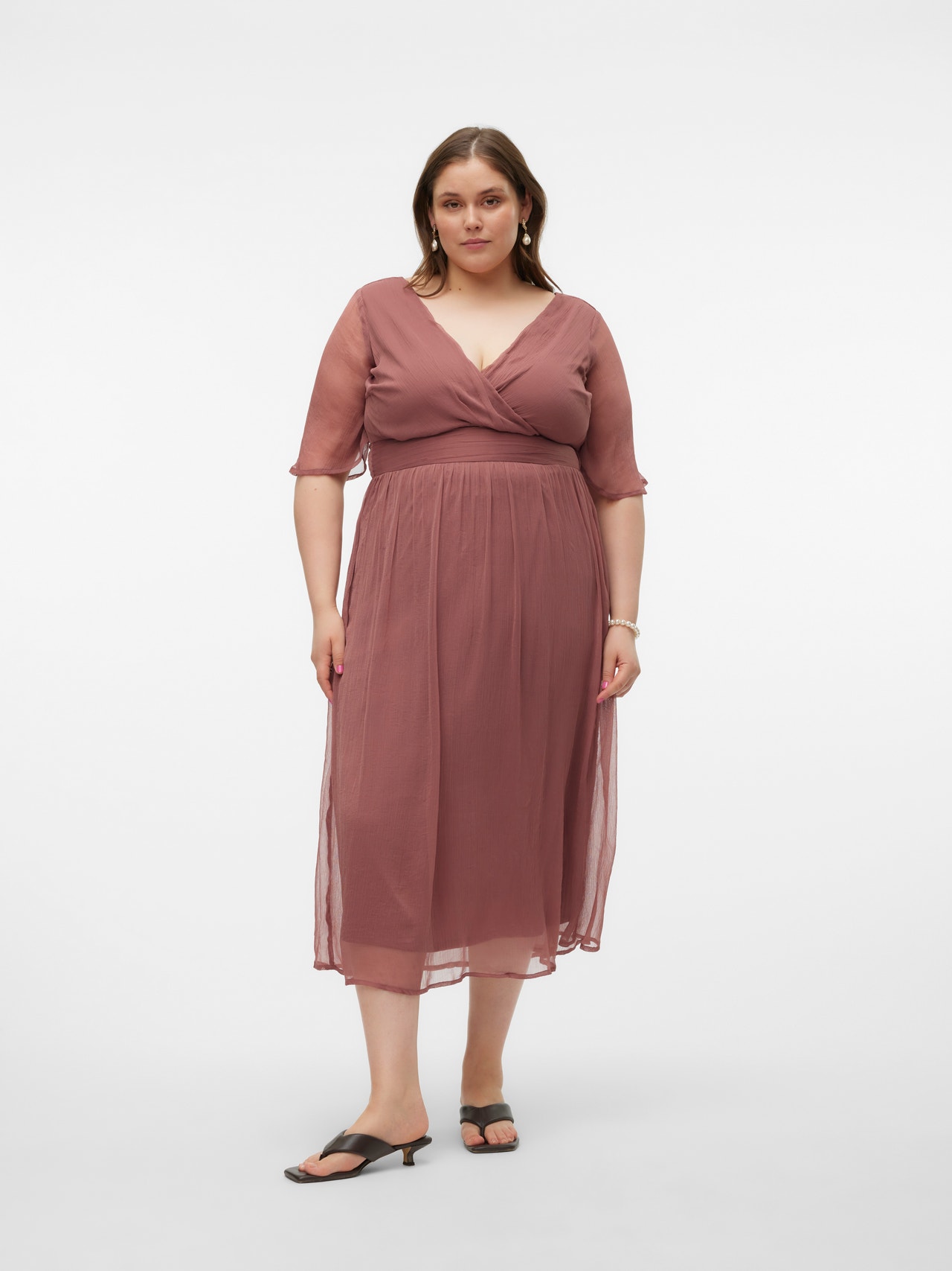 Vero Moda VMMIA Lange jurk -Rose Brown - 10295445