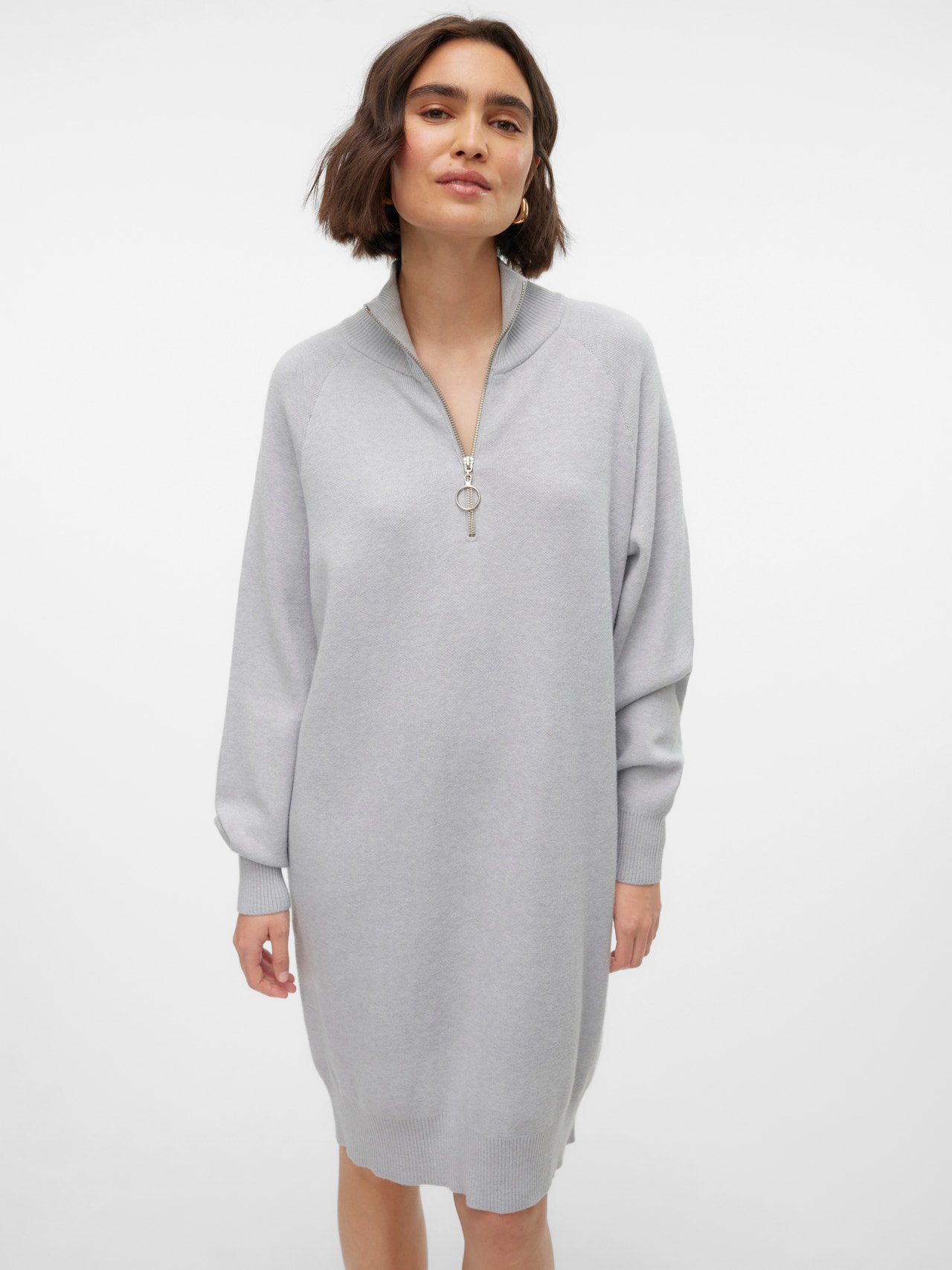 Vero Moda VMGOLDNEEDLE Krótka sukienka -Light Grey Melange - 10295522