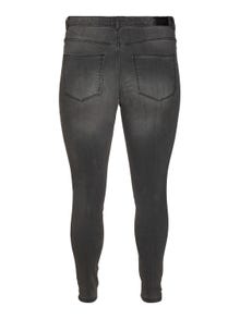 Vero Moda VMCFANYA Medelhög midja Skinny Fit Jeans -Dark Grey Denim - 10295528
