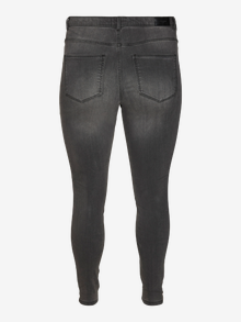 Vero Moda VMCFANYA Normaali vyötärö Skinny fit Farkut -Dark Grey Denim - 10295528