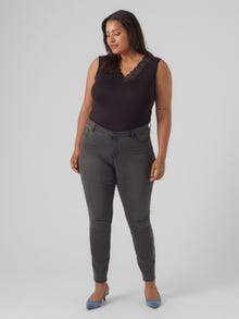 Vero Moda VMCFANYA Normaali vyötärö Skinny fit Farkut -Dark Grey Denim - 10295528