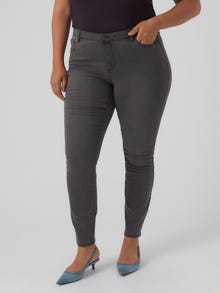 Vero Moda VMCFANYA Normaali vyötärö Skinny fit Farkut -Dark Grey Denim - 10295528