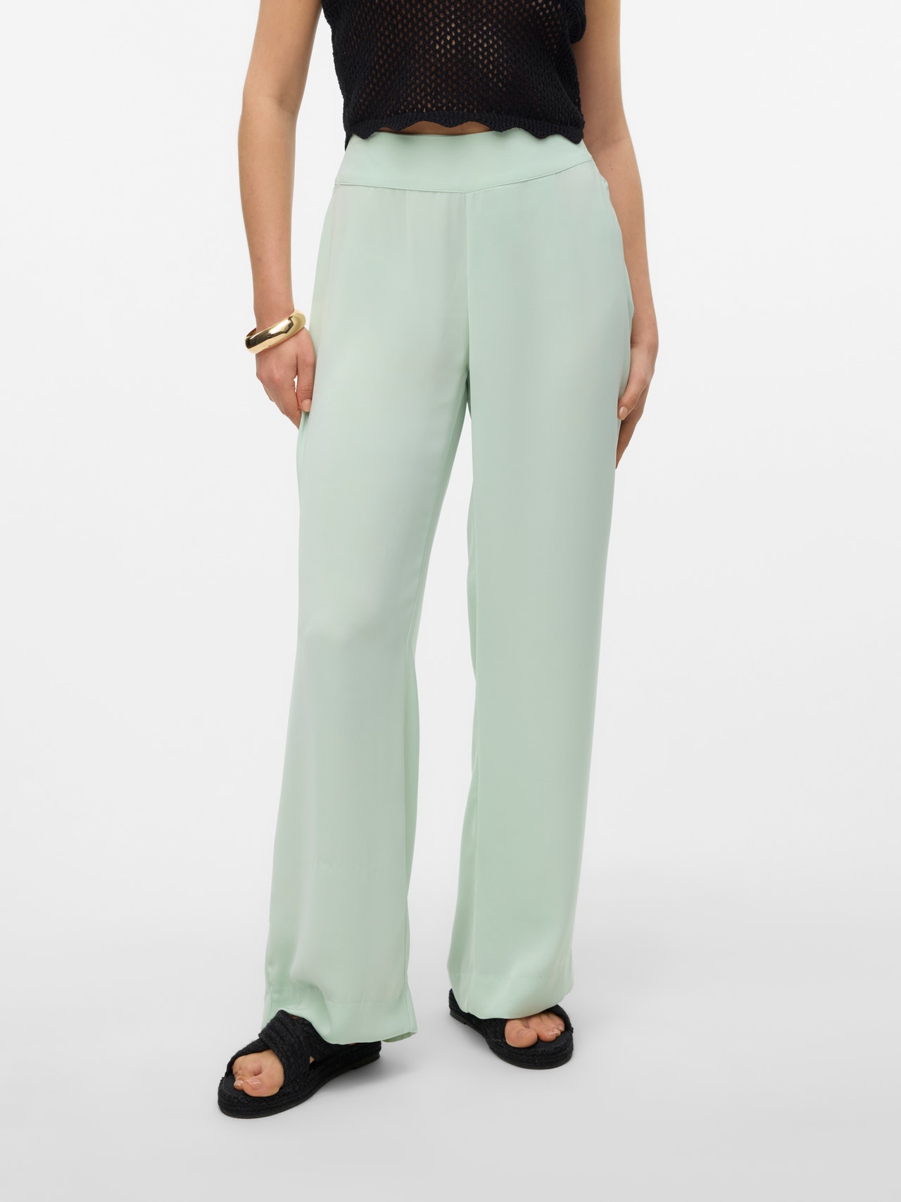 Vero Moda VMGISELLE Taille haute Pantalons -Celadon - 10295598