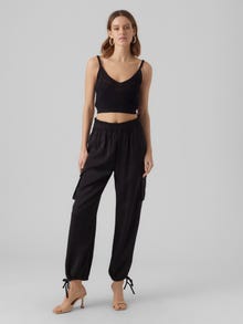 Vero Moda VMJOSH High rise Cargo Trousers -Black - 10295713