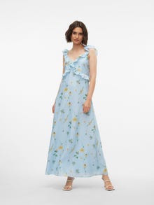 Vero Moda VMMADELEINE Langes Kleid -Delicate Blue - 10295717