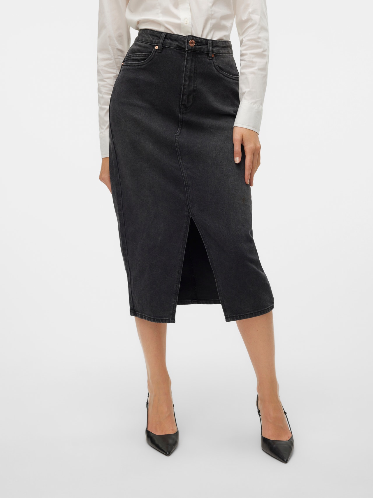 Vero Moda VMVERI High waist Long Skirt -Black - 10295731