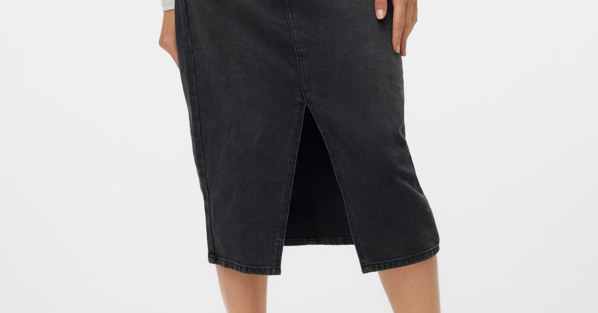 VMVERI Høj talje Midinederdel | Sort | Vero Moda®