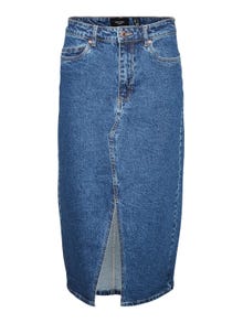 Vero Moda VMVERI Hög midja Lång kjol -Medium Blue Denim - 10295731