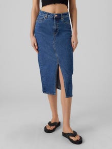 Vero Moda VMVERI Long skirt -Medium Blue Denim - 10295731