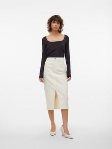 Vero Moda VMVERI High waist Long Skirt -Cloud Dancer - 10295731