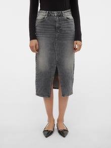 Vero Moda VMVERI High waist Long Skirt -Medium Grey Denim - 10295731