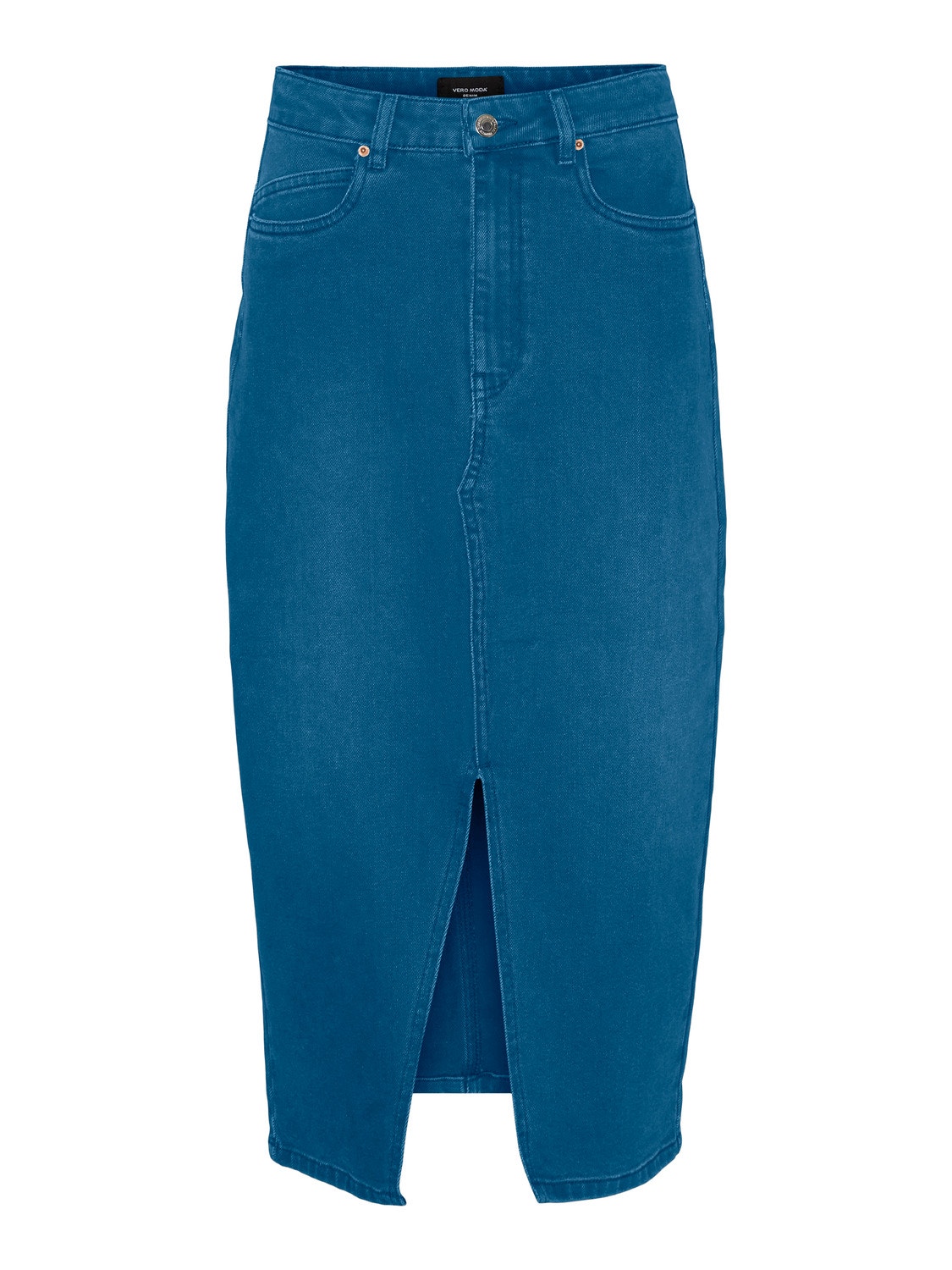 Vero Moda VMVERI High waist Long Skirt -Dark Blue Denim - 10295731
