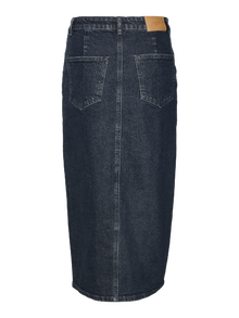 Vero Moda VMVERI Hög midja Lång kjol -Dark Blue Denim - 10295731