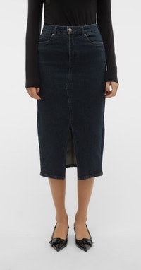 VERO MODA Gonna Lunga Vita Alta VMOLYMPIA - Poliestere Riciclato Con Rivestimento