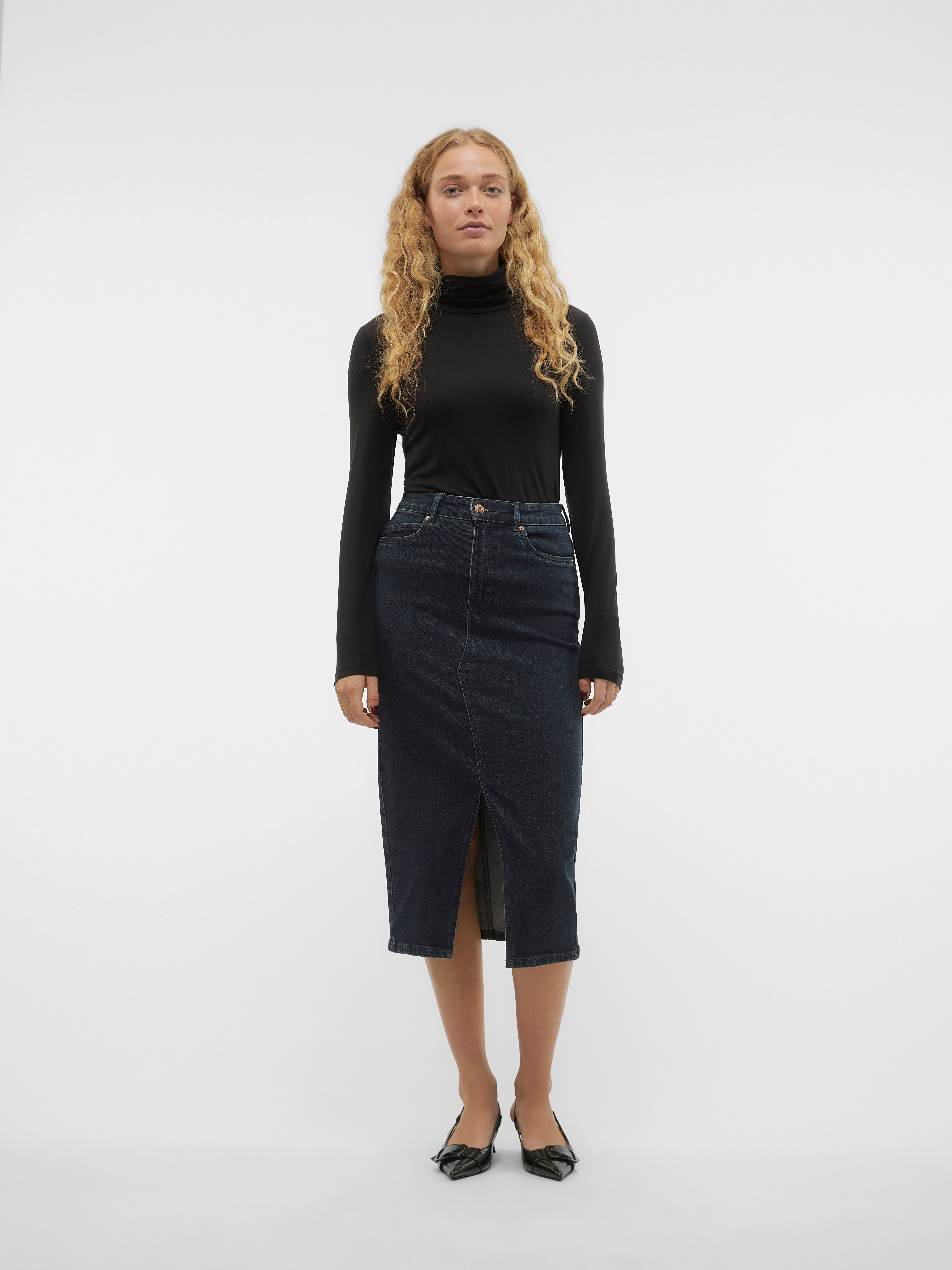 VERO MODA dam kjol VMKIMBERLY - Dark Grey