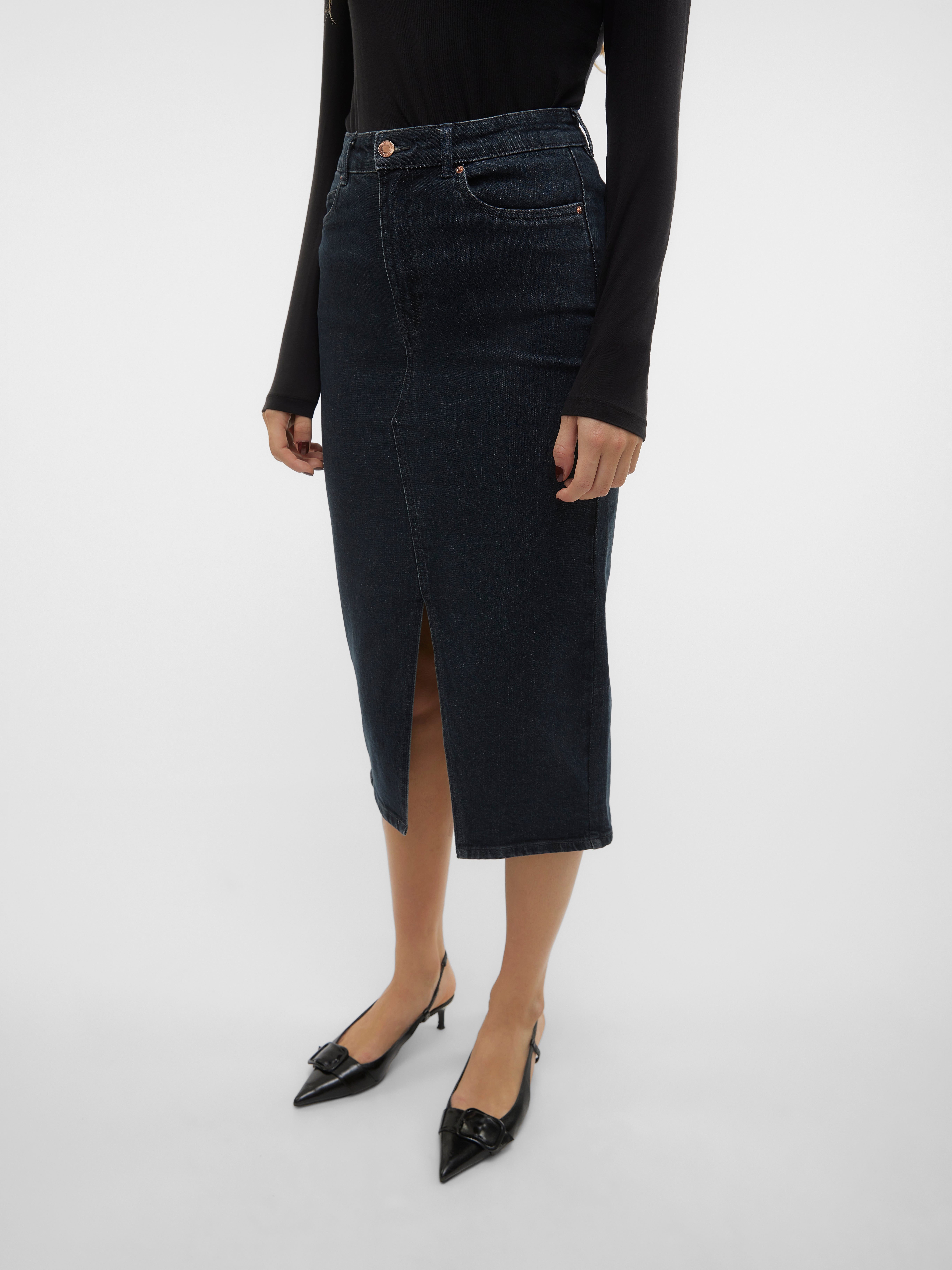 VERO MODA dam kjol VMWAKI - Black Leo