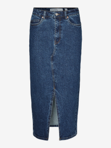 Vero Moda VMVERI Cintura alta Falda midi -Dark Blue Denim - 10295731