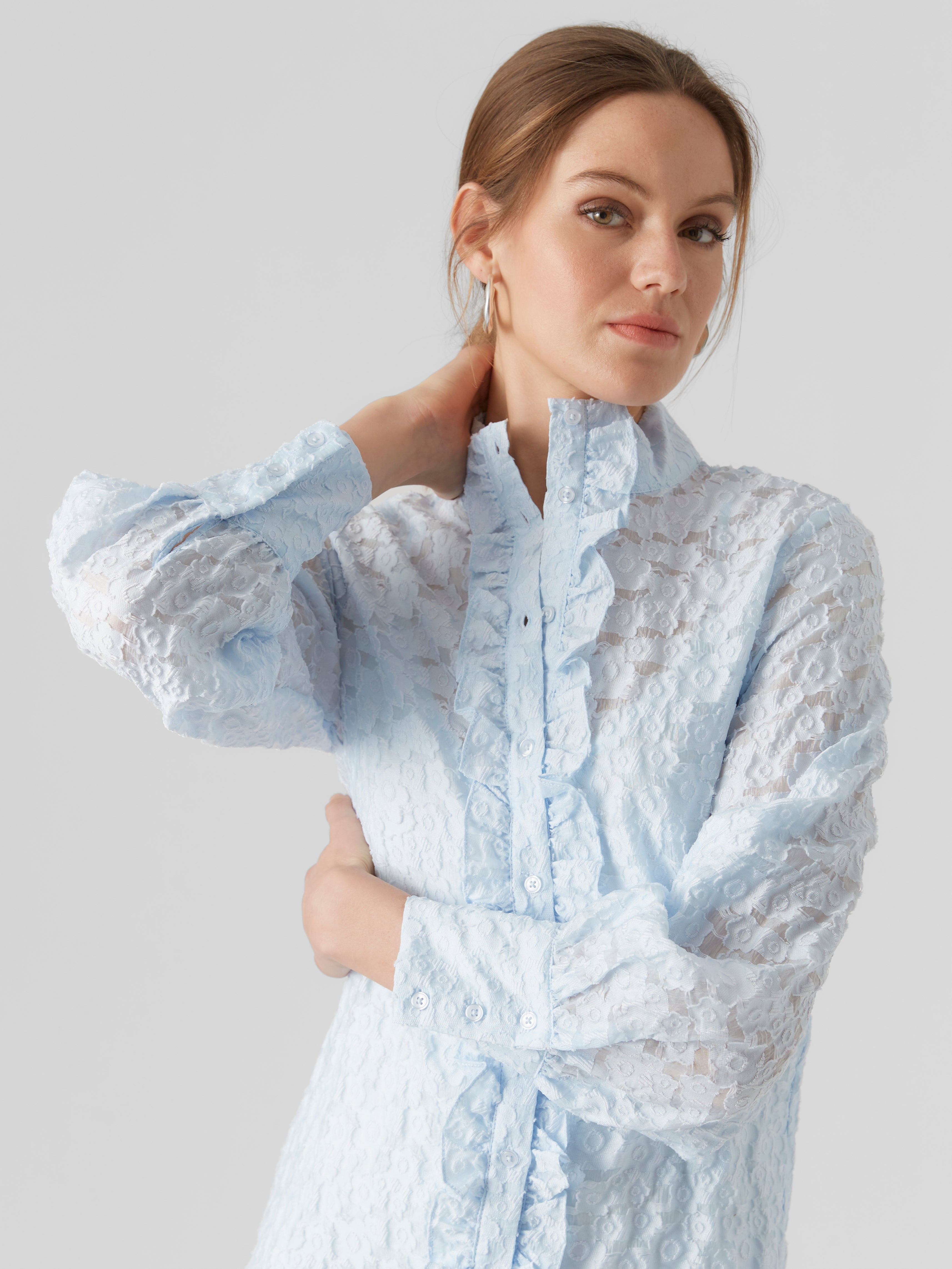 Vero Moda VMSINA Kleid – Lässiges Kurzkleid Mit V-Ausschnitt & 3/4-Ärmeln