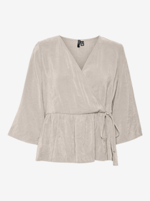 Vero Moda VMQUEENY Top -Pumice Stone - 10295911