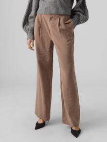 Vero Moda VMQUEENY Hohe Taille Hose -Brown Lentil - 10295928