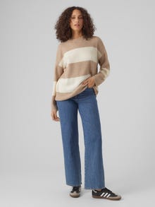 Vero Moda VMNATAHLIE Pullover -Silver Mink - 10296118