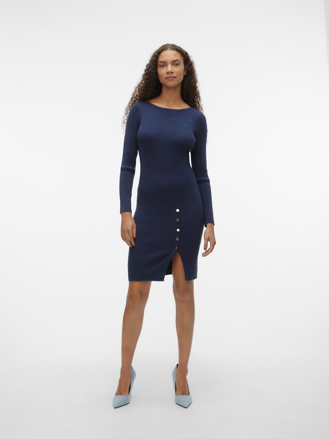 Vero Moda VMABA Langes Kleid -Total Eclipse - 10296120