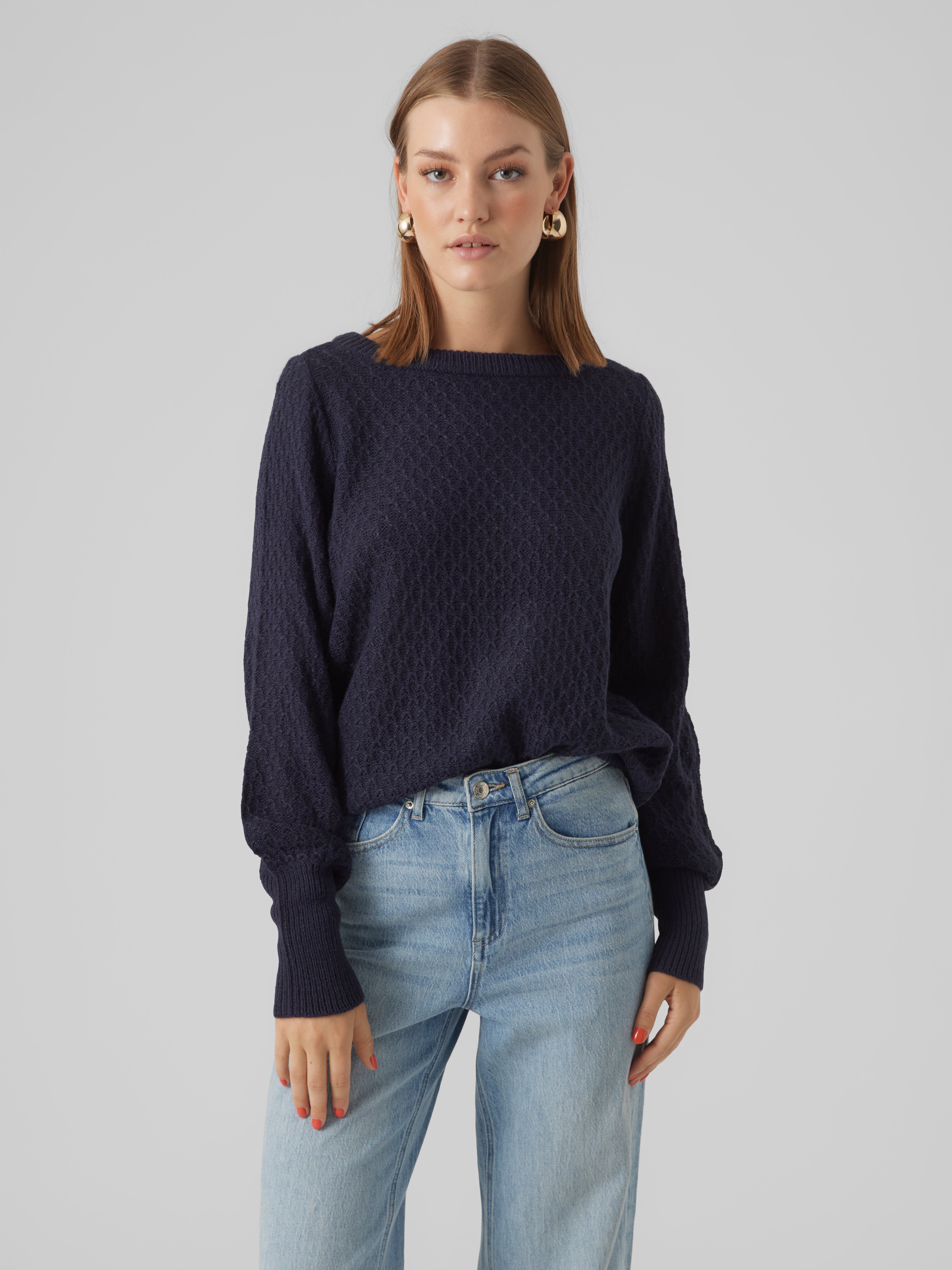VMWAFFY Pullover | Dunkelblau | Vero Moda® 