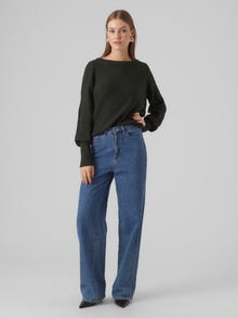 Vero Moda VMWAFFY Pullover -Scarab - 10296137