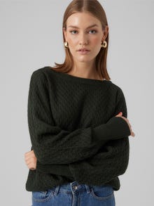 Vero Moda VMWAFFY Pullover -Scarab - 10296137