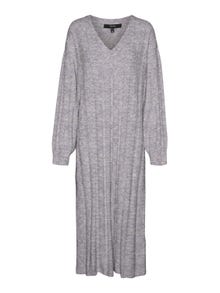 Vero Moda VMVERITY Lång klänning -Light Grey Melange - 10296231
