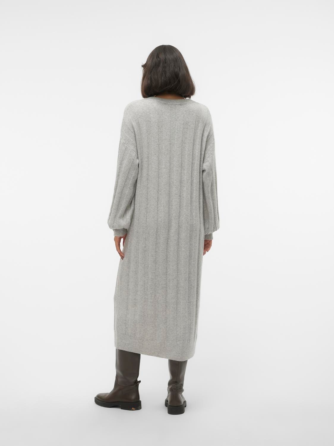 Vero Moda VMVERITY Lång klänning -Light Grey Melange - 10296231