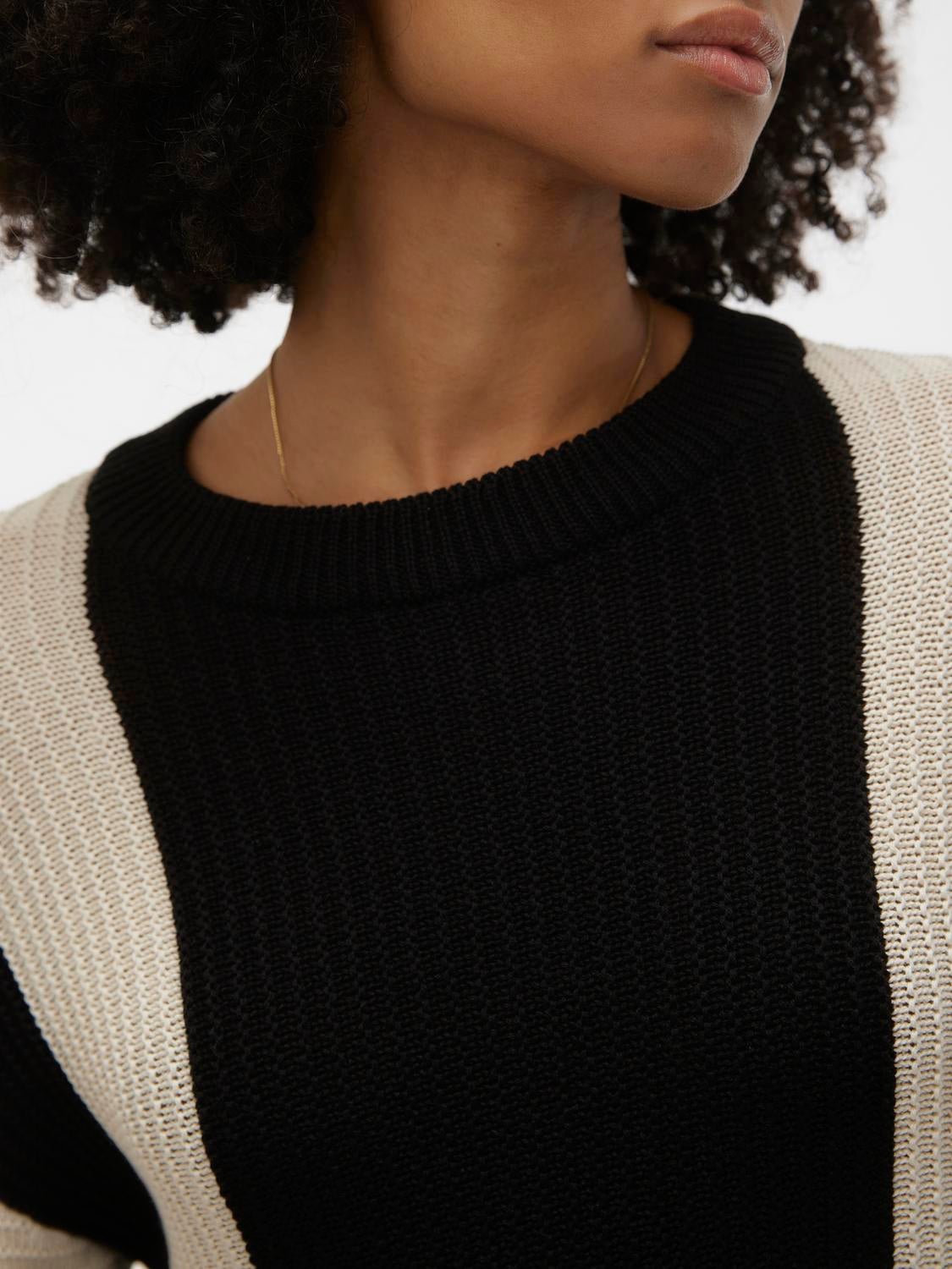 Boat neck Volume sleeves Pullover | Black | Vero Moda®