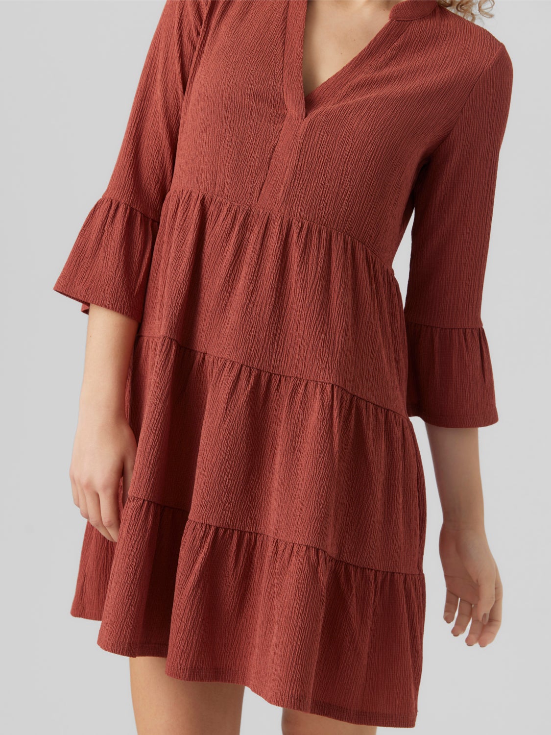 Regular Fit V-Neck Short dress | Medium Red | Vero Moda®