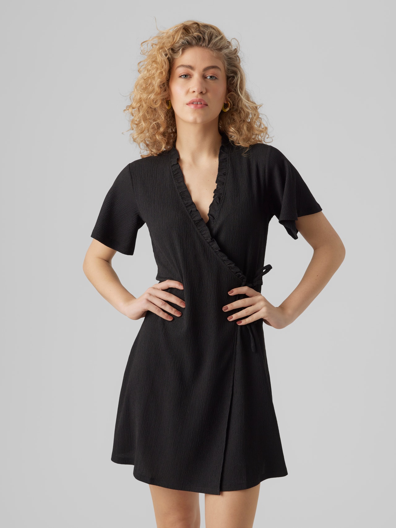Vero Moda VMHAYA Kort kjole -Black - 10296628