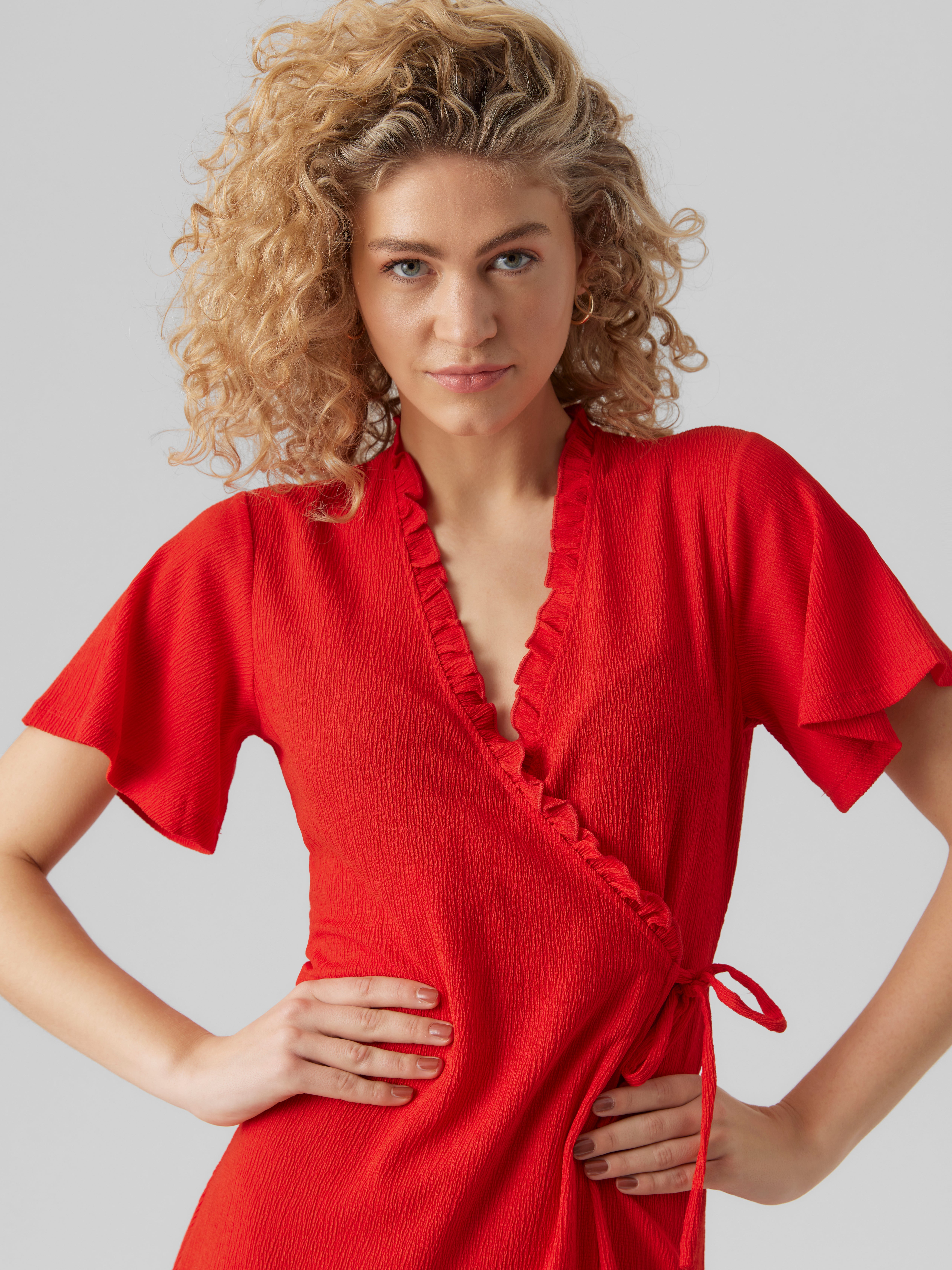 Vero moda robe rouge sale