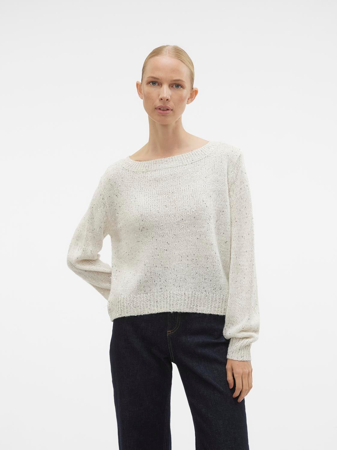 VMLEILANI Pullover Light Grey Vero Moda