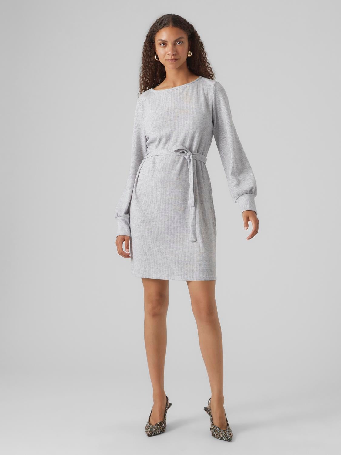 Vero Moda VMOTEA Kort klänning -Light Grey Melange - 10296713