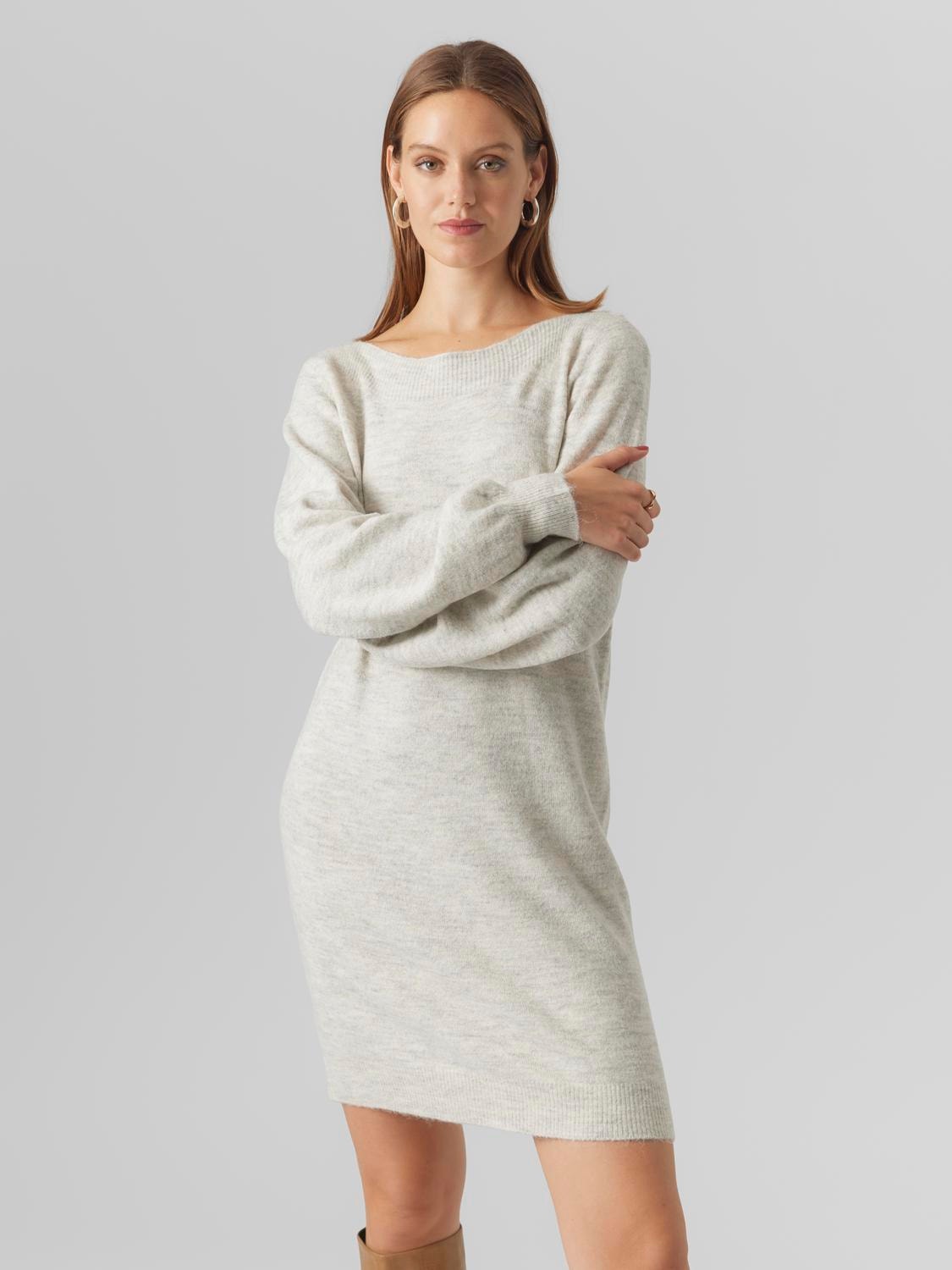 Vero Moda VMLEFILE Kort kjole -Light Grey Melange - 10296805