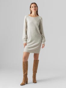 Vero Moda VMLEFILE Kurzes Kleid -Light Grey Melange - 10296805