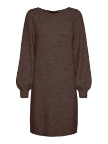 Vero Moda VMLEFILE Kort klänning -Chocolate Brown - 10296805