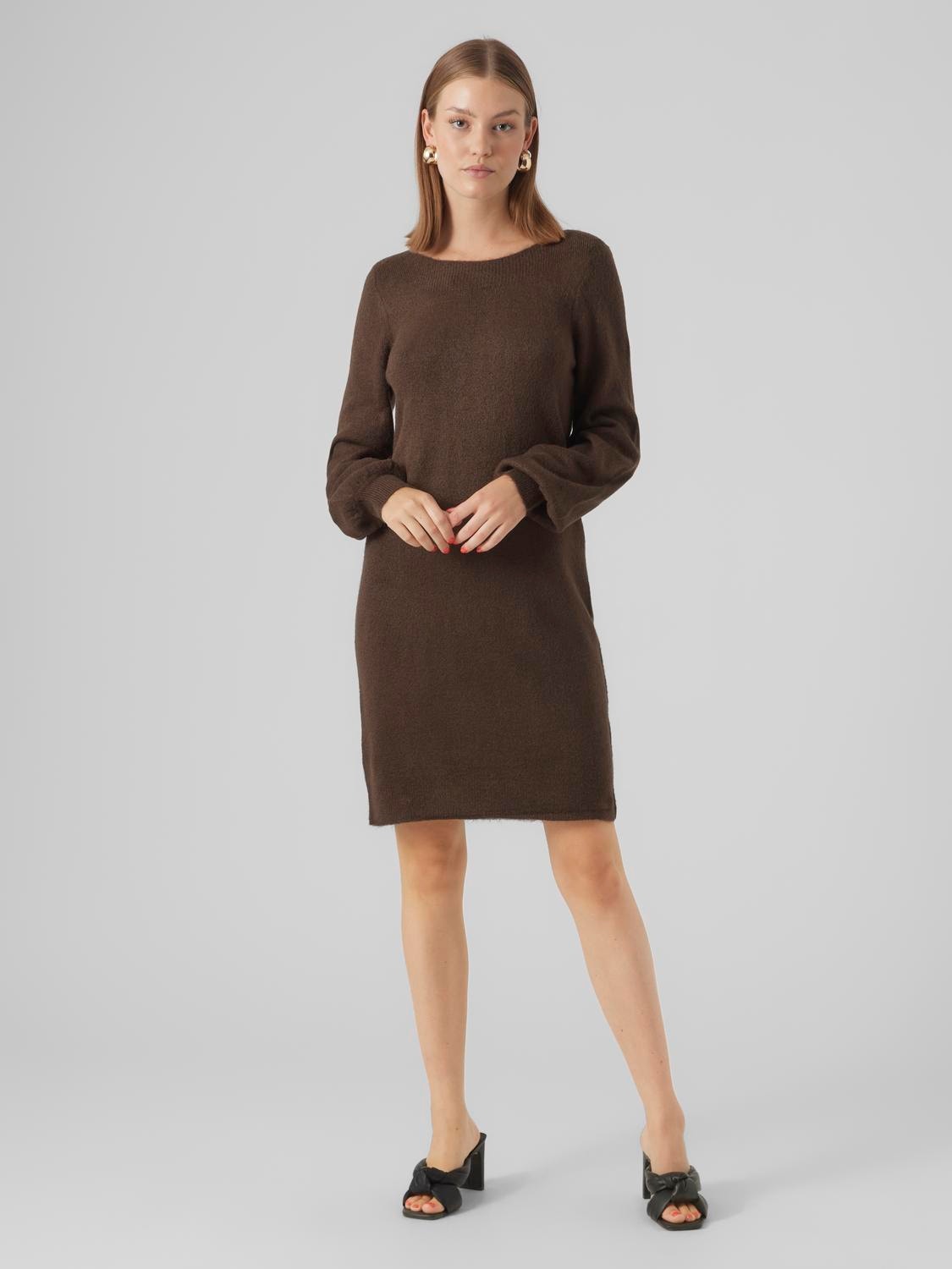 Vero Moda VMLEFILE Kort kjole -Chocolate Brown - 10296805