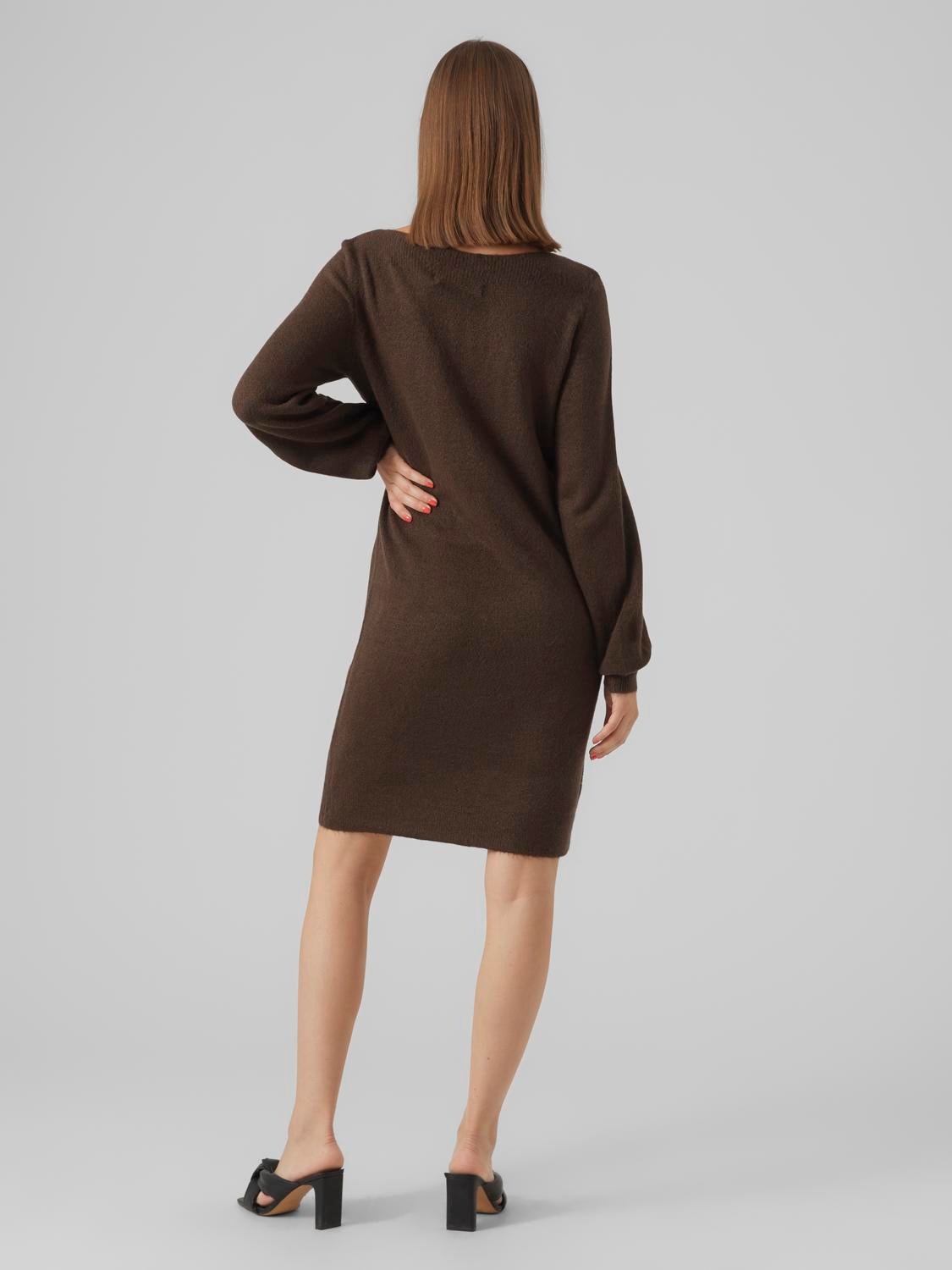 Vero Moda VMLEFILE Kort kjole -Chocolate Brown - 10296805