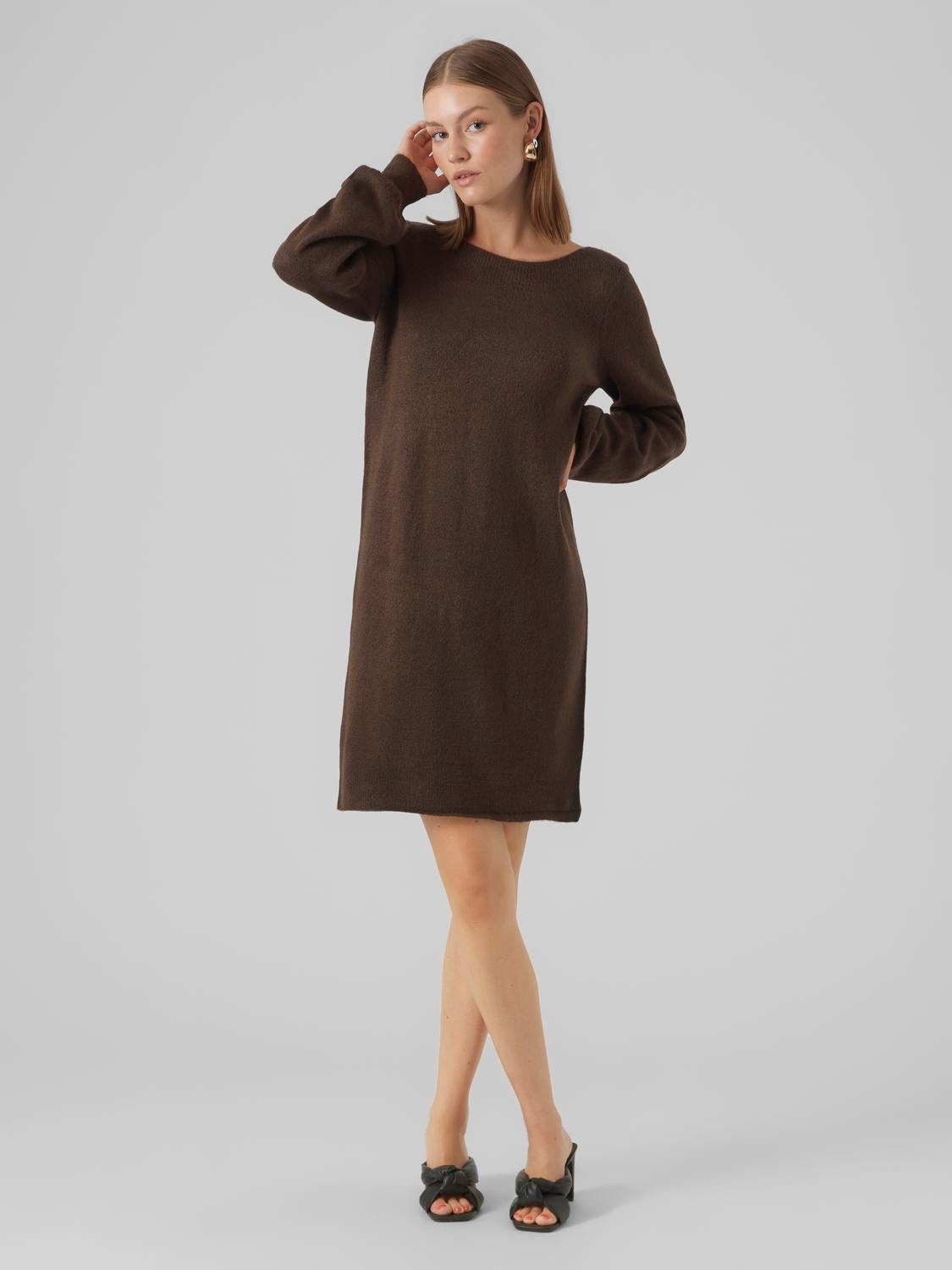 Vero Moda VMLEFILE Kurzes Kleid -Chocolate Brown - 10296805